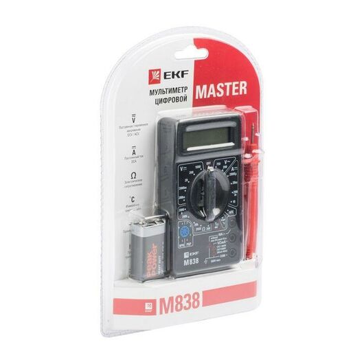 Мультиметр цифровой M838 Master EKF In-180701-bm838, изображение 6 • Купить по низкой цене в интернет-магазине СМЭК