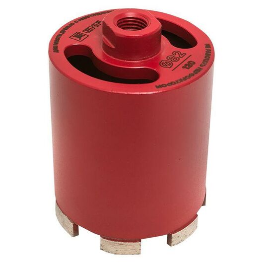 Коронка алмазная (верхнее пылеудаление) DCH-82/120MHS (120мм) Micro Hit Laser M16 Professional EKF dch-82-120-mhs-m16, изображение 2 • Купить по низкой цене в интернет-магазине СМЭК