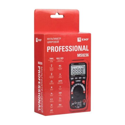 Мультиметр цифровой MS8236 Professional EKF In-180701-pm8236, изображение 2 • Купить по низкой цене в интернет-магазине СМЭК