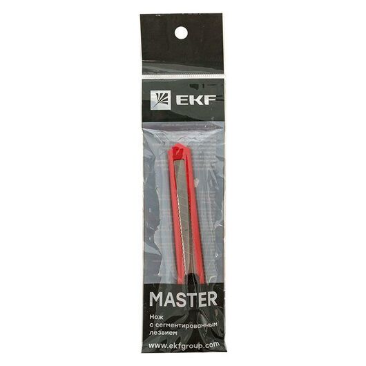 Нож с сегментированным лезвием 9мм НСМ-10 EKF Master ncm-10-ms, изображение 8 • Купить по низкой цене в интернет-магазине СМЭК