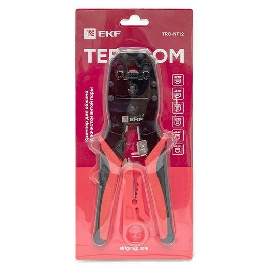 Кримпер для обжима и зачистки витой пары TERACOM EKF TRC-NT12, изображение 6 • Купить по низкой цене в интернет-магазине СМЭК