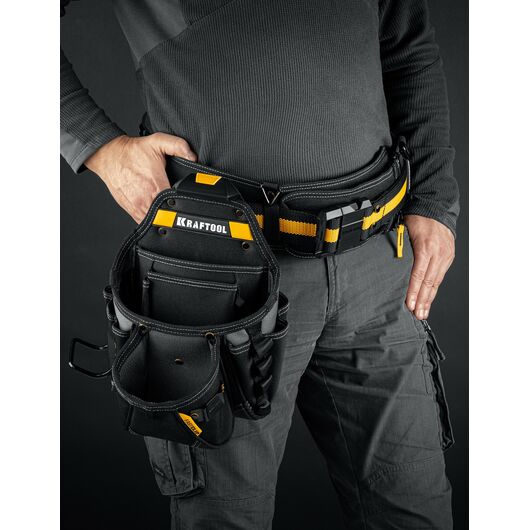 Поясная сумка KP-27 с быстросъёмным креплением FastClip, 27 карманов и петли, 350 х 260 мм (38773) KRAFTOOL, изображение 7 • Купить по низкой цене в интернет-магазине СМЭК