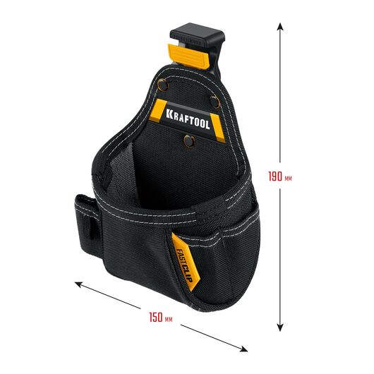 Поясная сумка KP-5 с быстросъёмным креплением FastClip, 5 карманов и петель, 150 х 190 мм (38778) KRAFTOOL, изображение 5 • Купить по низкой цене в интернет-магазине СМЭК