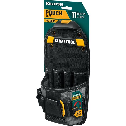 Поясная сумка KP-11 с быстросъёмным креплением FastClip, 11 карманов и петель, 170 х 360 мм (38777) KRAFTOOL, изображение 2 • Купить по низкой цене в интернет-магазине СМЭК