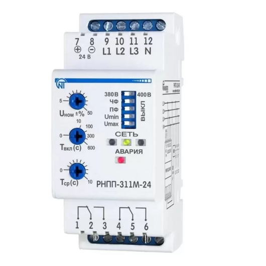 Реле напряжения РНПП-311М-24V трехфазное 3425602311 • Купить по низкой цене в интернет-магазине СМЭК