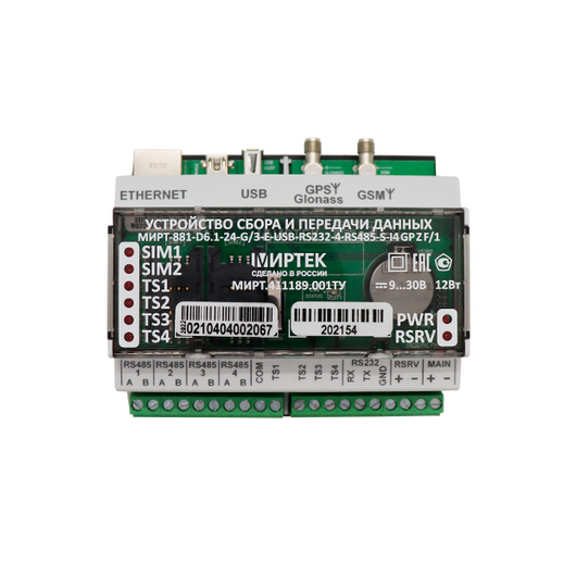 УСПД МИРТ-881-D6.1-24-E-RFLT-USB-RS232-4·RS485-S-I4 GP Z F/1 • Купить по низкой цене в интернет-магазине СМЭК