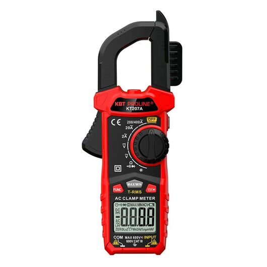 Токовые клещи цифровые KT207A с True RMS серия PROLINE (КВТ) 91919 • Купить по низкой цене в интернет-магазине СМЭК