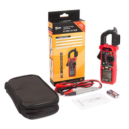 Токовые клещи цифровые KT207A с True RMS серия PROLINE (КВТ) 91919, изображение 12 • Купить по низкой цене в интернет-магазине СМЭК